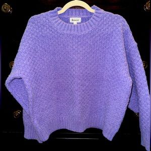&merci purple crew neck knit sweater, large